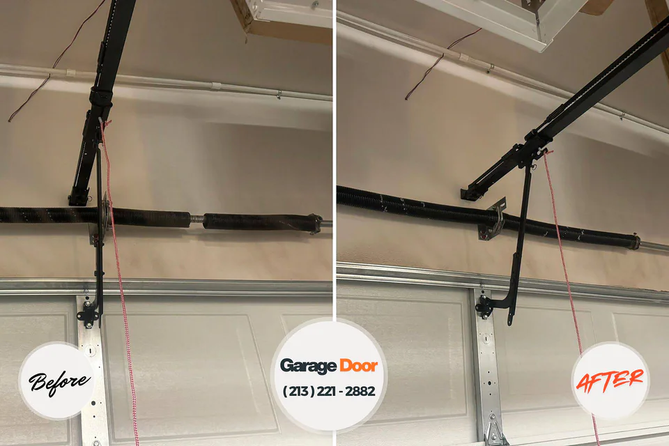 Before and after: garage door repair Avra Valley, AZ
